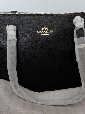 Coach Black Saffiano Leather Tote Bag